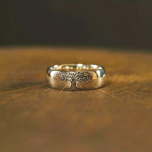 Boho Bodhi Tree of Life Band Ring #762 - Picture 3 of 9